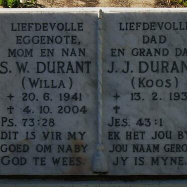 DURANT S.W. 1941-2004 &amp; J.J. 1931-
