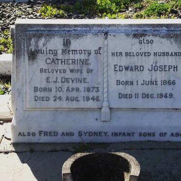 DEVINE Edward Joseph 1866-1949 &amp; Catherine 1873-1946 :: DEVINE Fred :: DEVINE Sydney