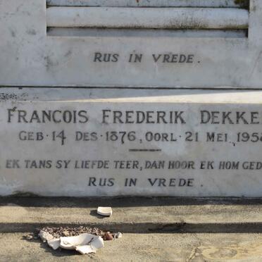 DEKKERS Elizabeth Johanna 1855-1942 :: DEKKERS Francois Frederik 1876-1958 