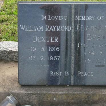 DEXTER William Raymond 1916-1967 &amp; Elaine Mary DRAYCOTT 1916-1975