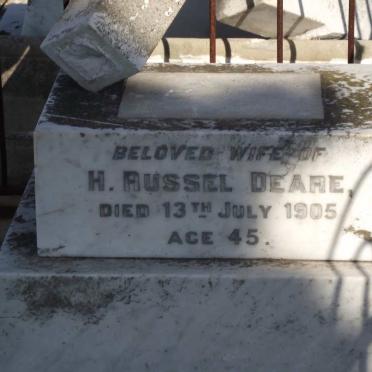 DEARE H. Russel -1918 &amp; May -1905