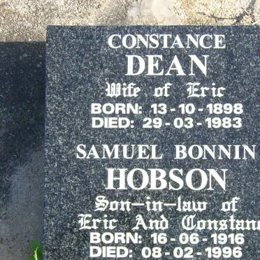 DEAN Constance 1898-1983 :: HOBSON Samuel Bonnin 1916-1996