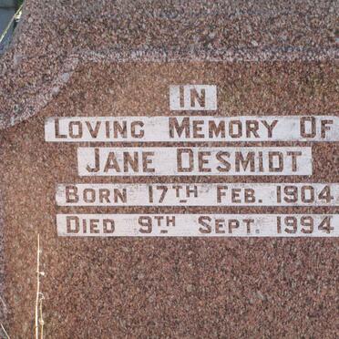 DESMIDT Jane 1904-1994