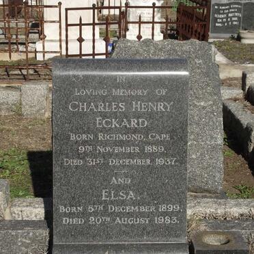 ECKARD Charles Henry 1889-1937 &amp; Elsa 1899-1983