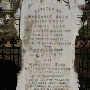 EGAN Patrick -1897 &amp; Margaret -1905 :: EGAN Ellen Jane -1940