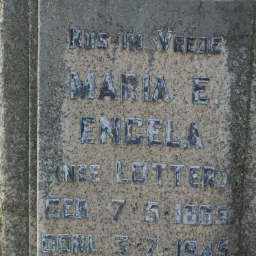 ENGELA Maria E. nee LOTTER 1865-1945