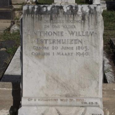 ESTERHUIZEN Anthonie Willem 1865-1940