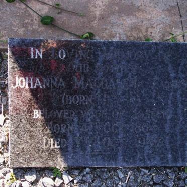 EVANS Johanna Magdalena nee MEYER 1864-1947