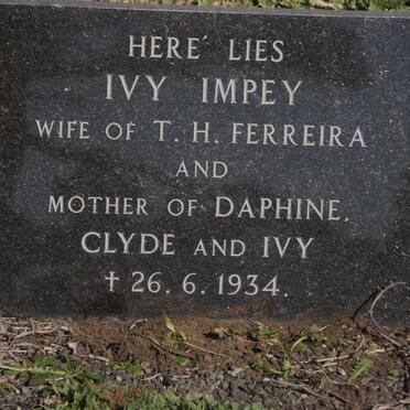 FERREIRA Ivy nee IMPEY -1934