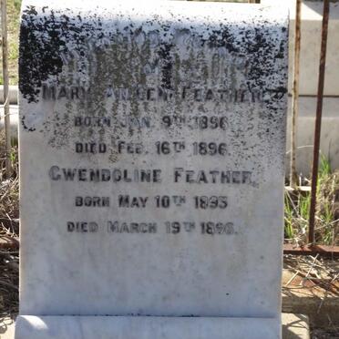 FEATHER Mary Aileen 1896-1896 :: FEATHER Gwendoline 1893-1896