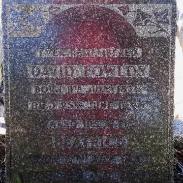 FOWLDS David 1876-1946 &amp; Beatrice 1878-1950