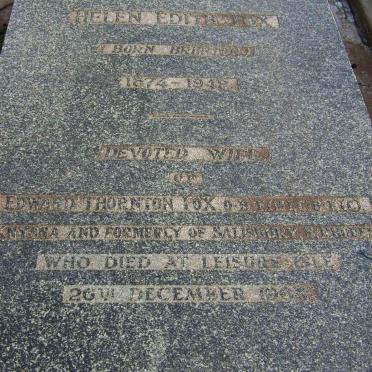 FOX Edward Thornton &amp; Helen Edith BRUNTON 1874-1949