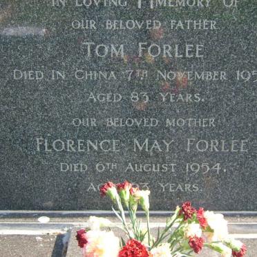 FORLEE Tom -1952 &amp; Florence May 1954