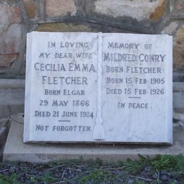 FLETCHER Cecilia Emma nee ELGAR 1866-1924 :: CONRY Mildred nee FLETCHER 1905-1926