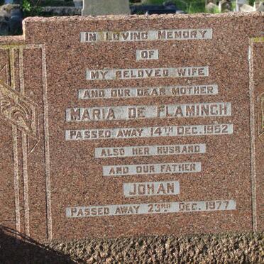 FLAMINGH Johan, de -1977 &amp; Maria -1952