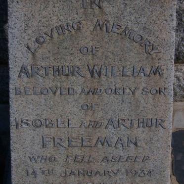 FREEMAN Arthur William -1934