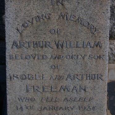 FREEMAN Arthur William -1934