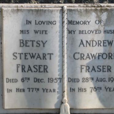FRASER Andrew Crawford 1950 &amp; Betsy Stewart -1957