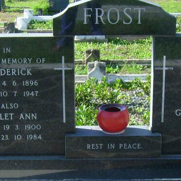 FROST Frederick 1896-1947 :: FROST Violet Ann 1900-1984 :: FROST Frederick James 1936-1955 :: FROST Geoffrey Graham 1926-1987