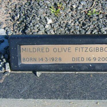 FITZGIBBON Mildred Olive 1928-2003