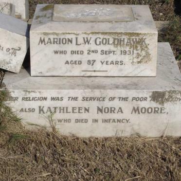 GOLDHAWK Marion L.W. -1931 :: MOORE Kathleen Nora