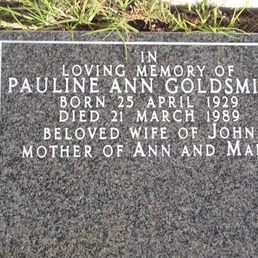 GOLDSMITH Pauline Ann 1929-1989