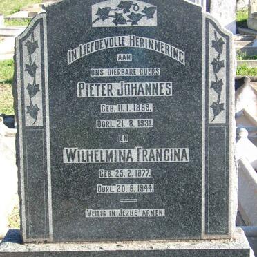 GOUWS Pieter Johannes 1869-1931 &amp; Wilhelmina Francina 1877-1944