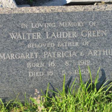 GREEN Walter Lauder 1912-1953