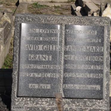 GRANT David Gillis 1877-1942 &amp; Fanny Marie  CLAYTHORN 1879-1946