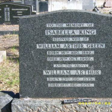 GREEN William Arthur 1879-1958 &amp; Isabella King 1882-1950
