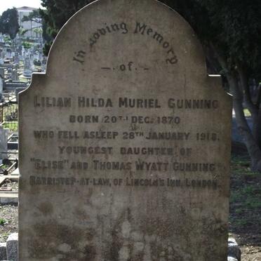 GUNNING Lilian Hilda Muriel 1870-1918