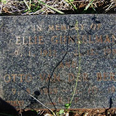GUNSELMAN Ellie 1922-1986 :: VAN DER BERG Otto 1929-1994