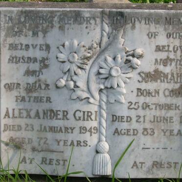 GIRI Alexander -1949 &amp; Susanah  COOPER 1877-1960