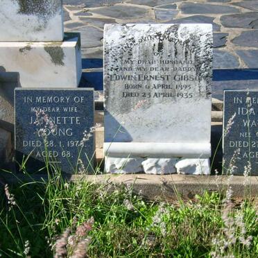 GIBSON Edwin Ernest 1893-1935 ::YOUNG Jannette -1978 :: WATSON Ida Mary nee GIBSON -1977