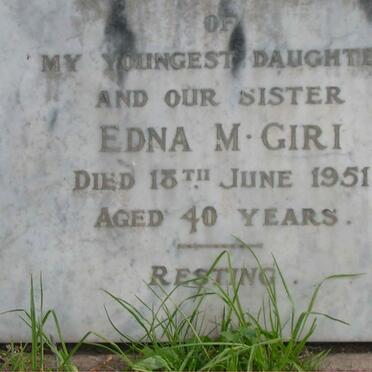 GIRI Edna M. -1951