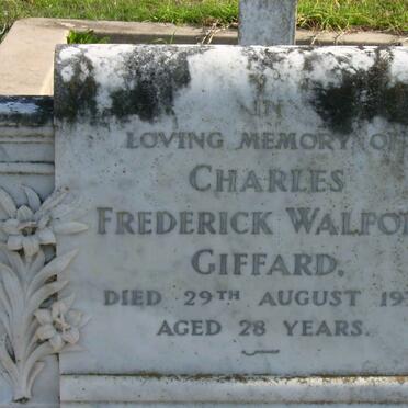 GIFFARD Charles Frederick Walford -1937