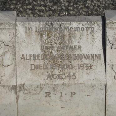 GIOVANNI Alfred Charles -1931