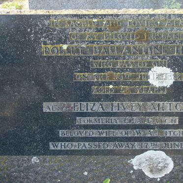 HATCH Robert Ballantine -1938 :: MITCHELL Eliza Fivey formerly HATCH -1957