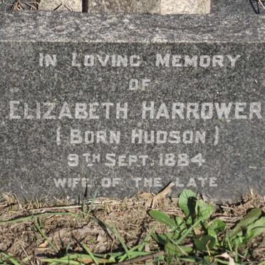 HARROWER Elizabeth nee HUDSON -1884