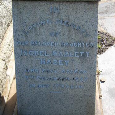 HAZLETT Isobel -1937
