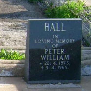 HALL Peter William 1873-1965