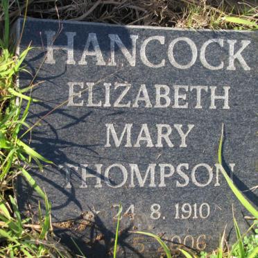 HANCOCK Elizabeth Mary Thompson 1910-2006