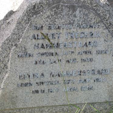 HAMMERSTRAND Albert Frederik 1868-1930 &amp; Elvira 1862-1952