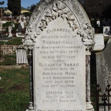 HALL Thomas -1894 &amp; Elizabeth Sarah 1878-1940 :: HALL Abraham 1875-1945
