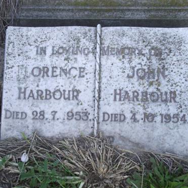 HARBOUR John -1954 ::  HARBOUR Florence -1953