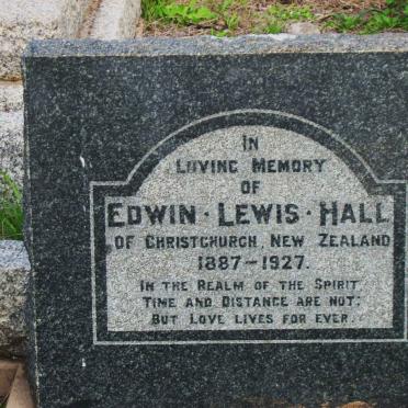 HALL Edwin Lewis 1887-1927