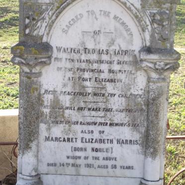 HARRIS Walter Thomas &amp;  Margaret Elizabeth NOBLE -1921
