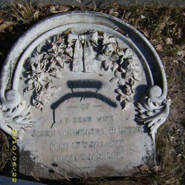 HAMPTON Jessie Fairweather 1877-1907