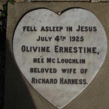 HARNESS Olivine Ernestine nee McLOUGHLIN -1925