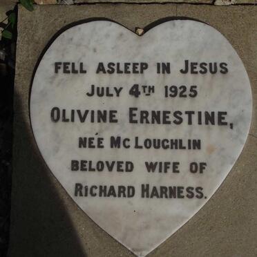 HARNESS Olivine Ernestine nee McLOUGHLIN -1925